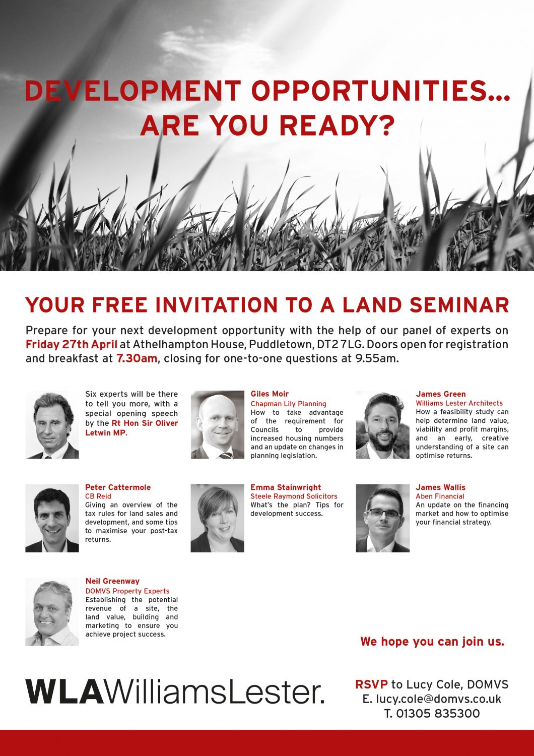 Land Seminar Invitation WLA April